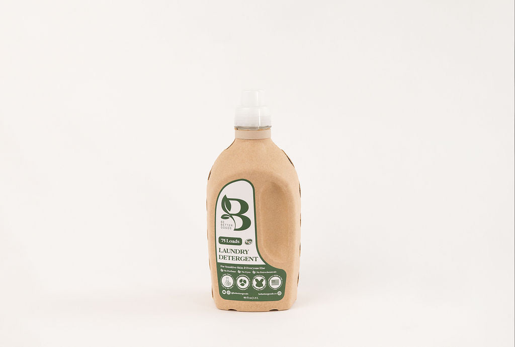 Ultra concentrated, non toxic laundry detergent in 50 fl oz bottle.